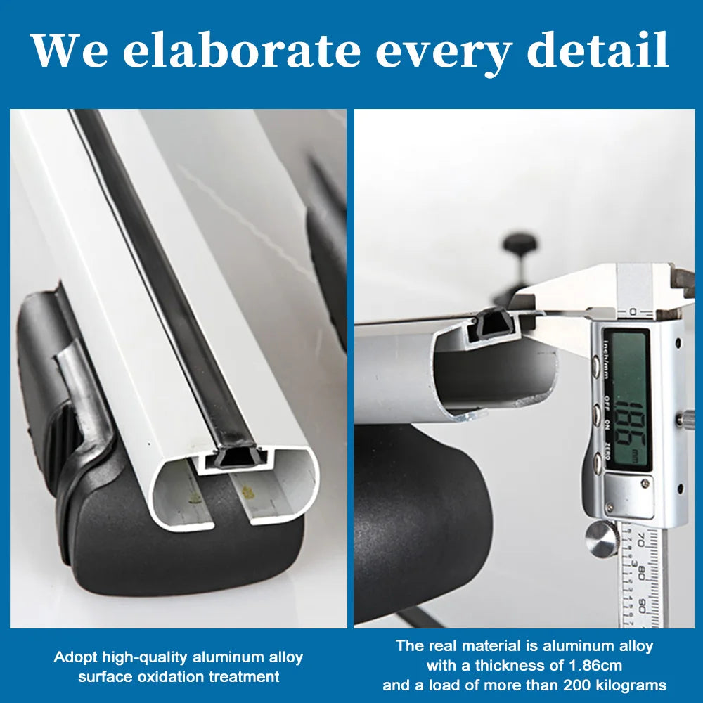 Universal Roof Rack Cross Bars cm, Aluminum Roof Rails with Security Lock, kg Load Capacity, for cars' suves with Roof Rails, cm Aluminum Roof Rack Crossbars, Anti-Theft Lockable, 150kg Heavy Duty, Universal Fit for Vehicles