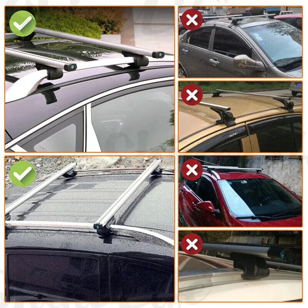 Universal Roof Rack Cross Bars cm, Aluminum Roof Rails with Security Lock, kg Load Capacity, for cars' suves with Roof Rails, cm Aluminum Roof Rack Crossbars, Anti-Theft Lockable, 150kg Heavy Duty, Universal Fit for Vehicles