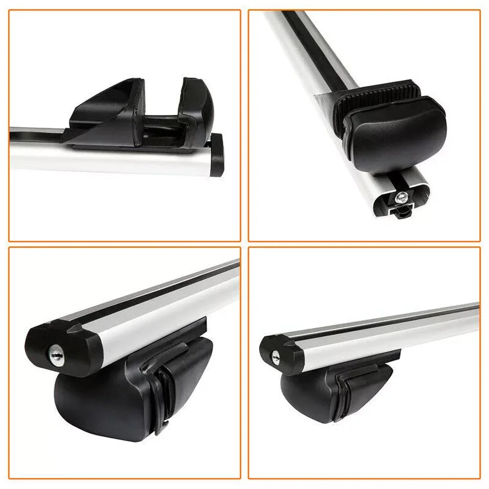 Universal Roof Rack Cross Bars cm, Aluminum Roof Rails with Security Lock, kg Load Capacity, for cars' suves with Roof Rails, cm Aluminum Roof Rack Crossbars, Anti-Theft Lockable, 150kg Heavy Duty, Universal Fit for Vehicles
