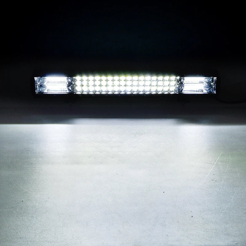 Willpower 20 inch 288w LED Light Bar, 15" License Plate Bracket Bull Bar Combo Beam for Car Offroad Truck Tractor 4x4 12V 24V