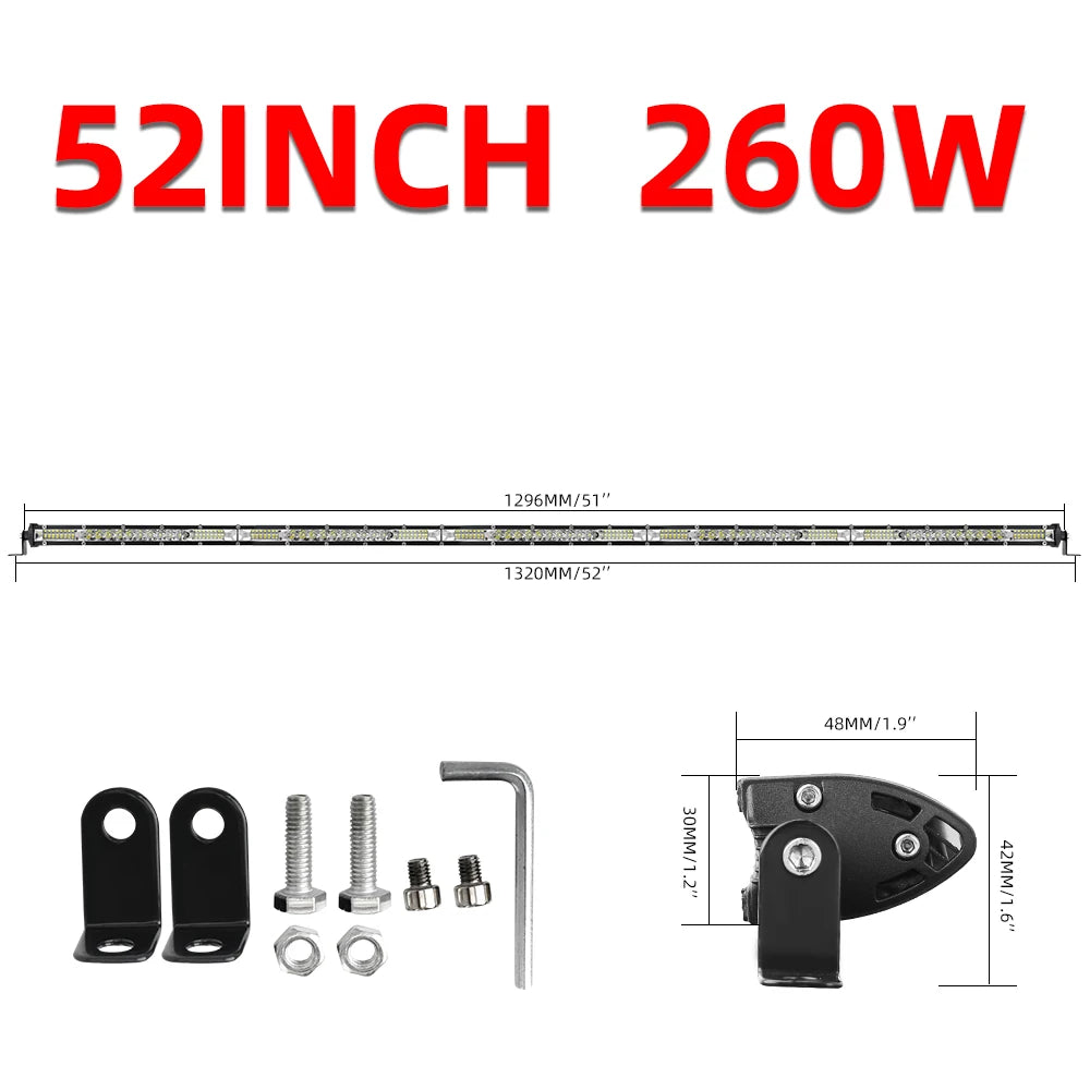 CO LIGHT 10D 10 20 30 inch 52W 104W 156W LED Work Light Bar Combo 4x4 Offroad LED Light Bar for Tractor Boat 4WD 4x4 Trucks ATV