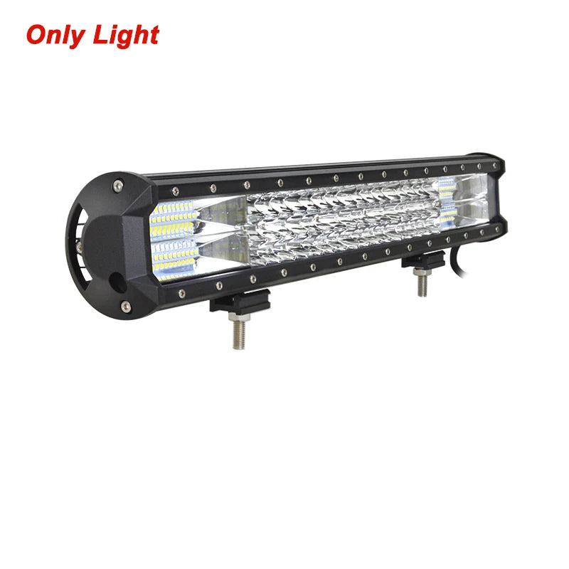 Willpower 20 inch 288w LED Light Bar, 15" License Plate Bracket Bull Bar Combo Beam for Car Offroad Truck Tractor 4x4 12V 24V
