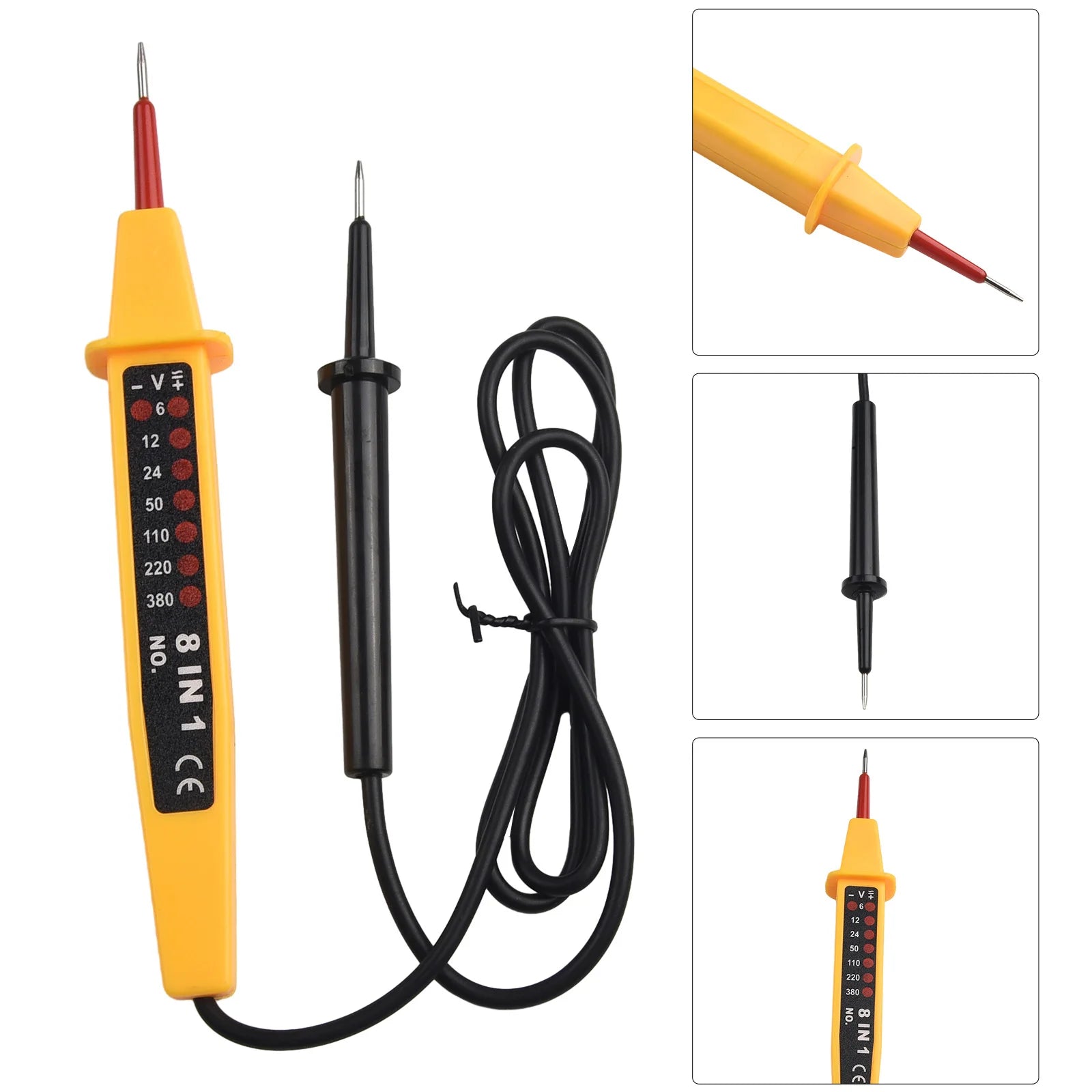 8-In-1 Tester Voltage AC DC 6-500V Auto Electrical Pen Circuit Detector Tester For Home Wiring Inspection Electrical Appliances