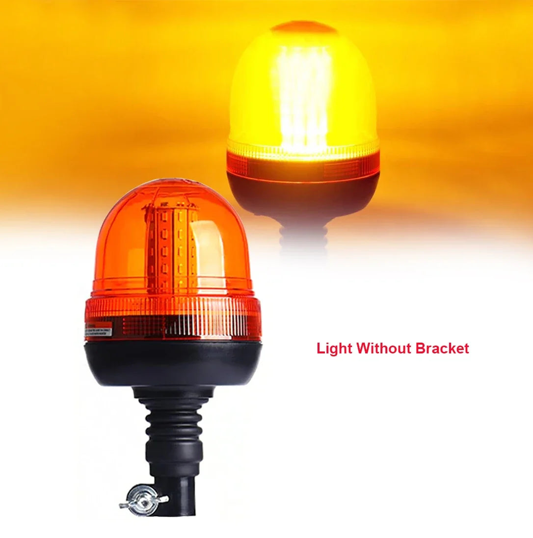 Amber 60 LED Tractor Forklift Flashing Warning Agricultural machinery light Strobe Lights Beacon Truck Car Signal Lamp 12-24V