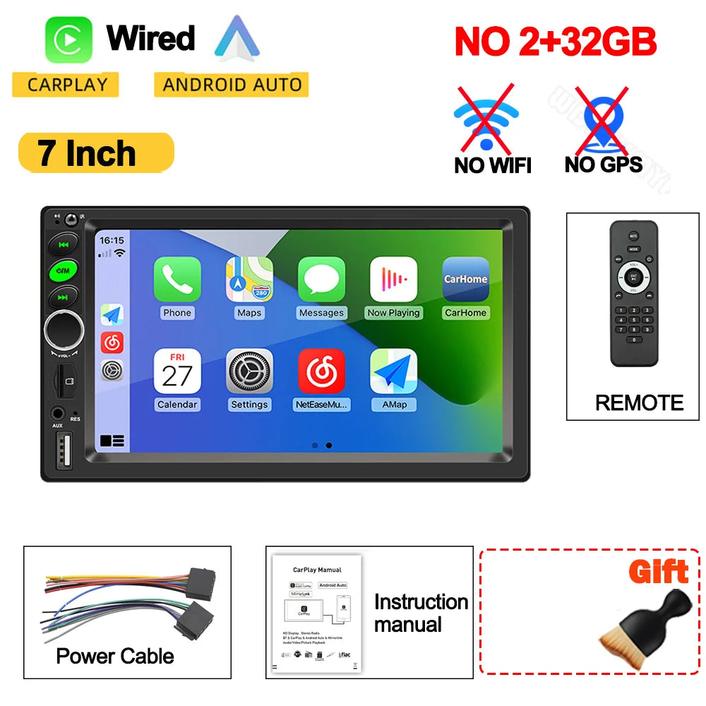 7/9/10 inch Universal Android 13 Car Radio 64G Autoradio android 2 Din car radio GPS BT Central Multimedia Smart car systems