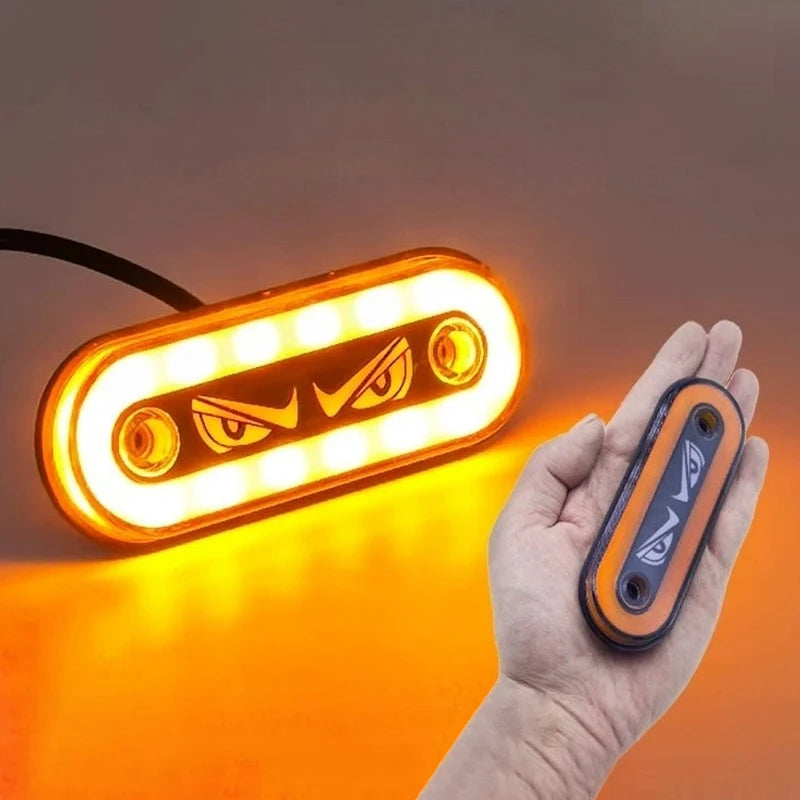 High Visibility 12V/24V LED Side Markers Flashing And Constant Light Modes For Trucks Trailers And Motorcycles