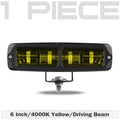 6D LED Light Bar 6 Inch 30W LED Work Light Yellow White Fog Light For Car Motorcycle offroad 4X4 ATV Truck Tractor 12V 24V