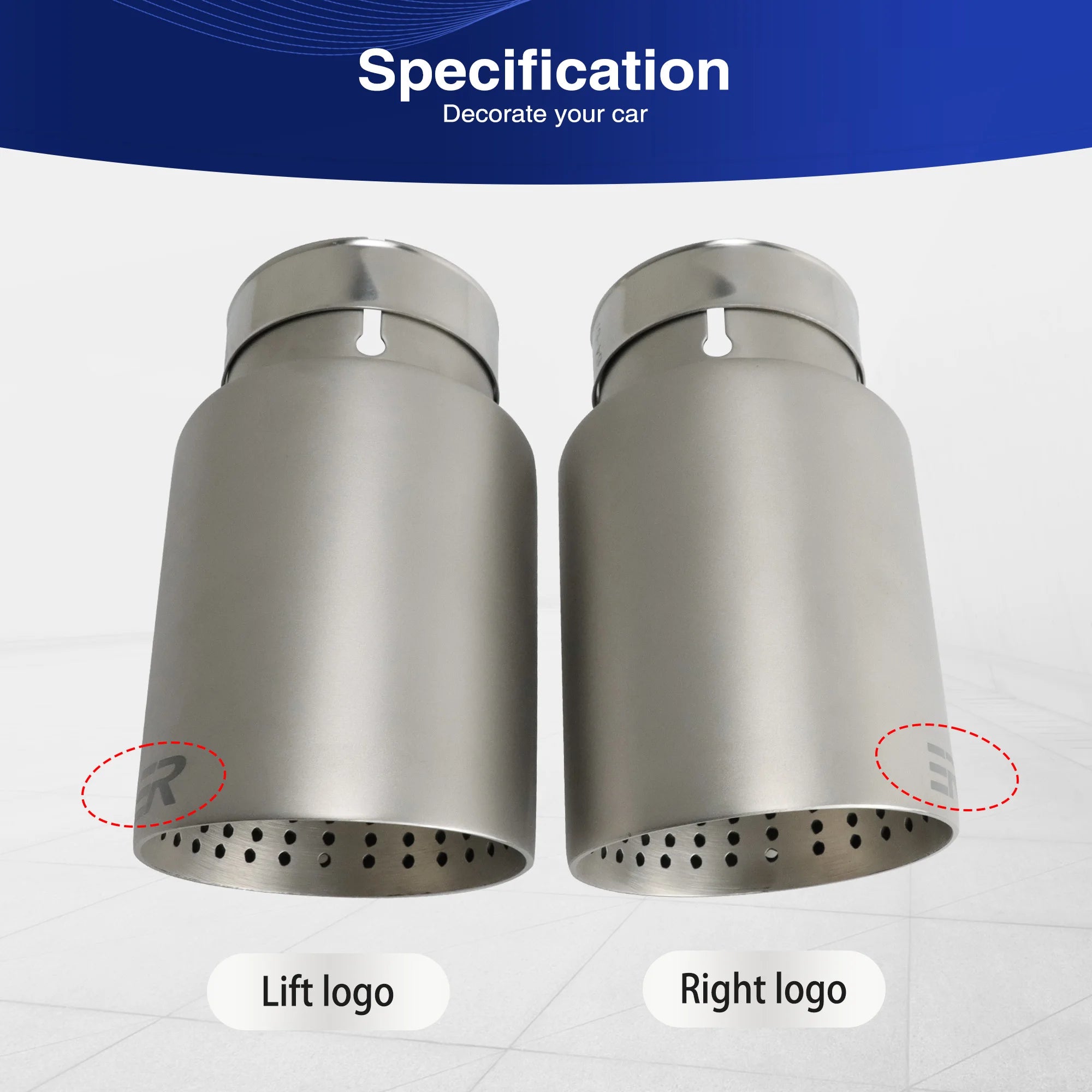 Exhaust Racing Exhaust Tip titanium alloy Stainless Steel Car Muffler tailpipe Decoration  nozzles muffler pipe