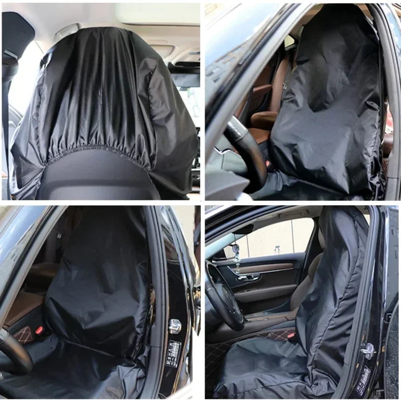 Car Seat Cover for Front Rear Seats Waterproof Antifouling Dust Covers for Steering Wheel Trunk Mat