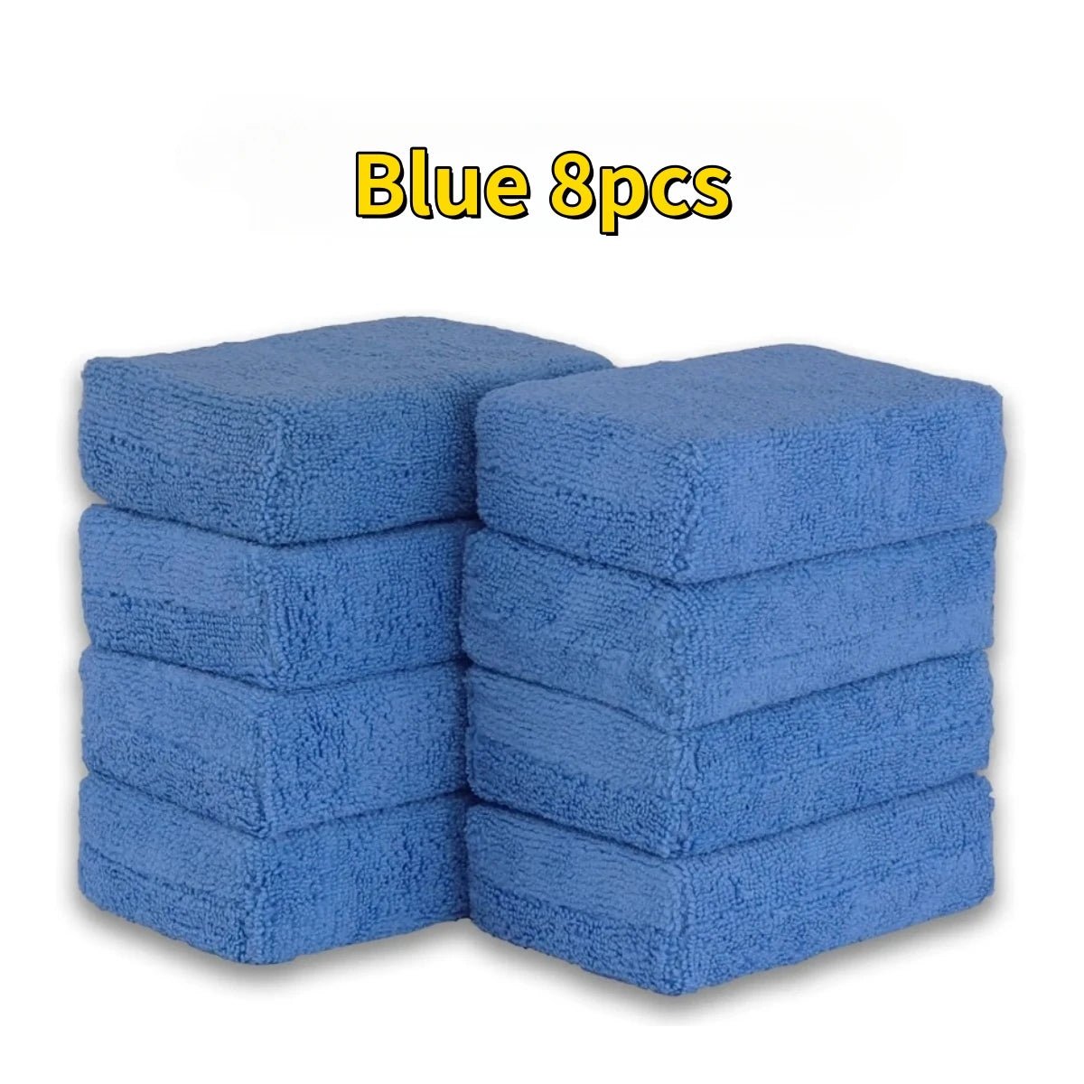 8PCS Microfibre Car Wax Applicator Pads Soft Auto Detailing Wax Sponge Rectangle Foam Car Paint Care Polishing Pad Auto Cleaning