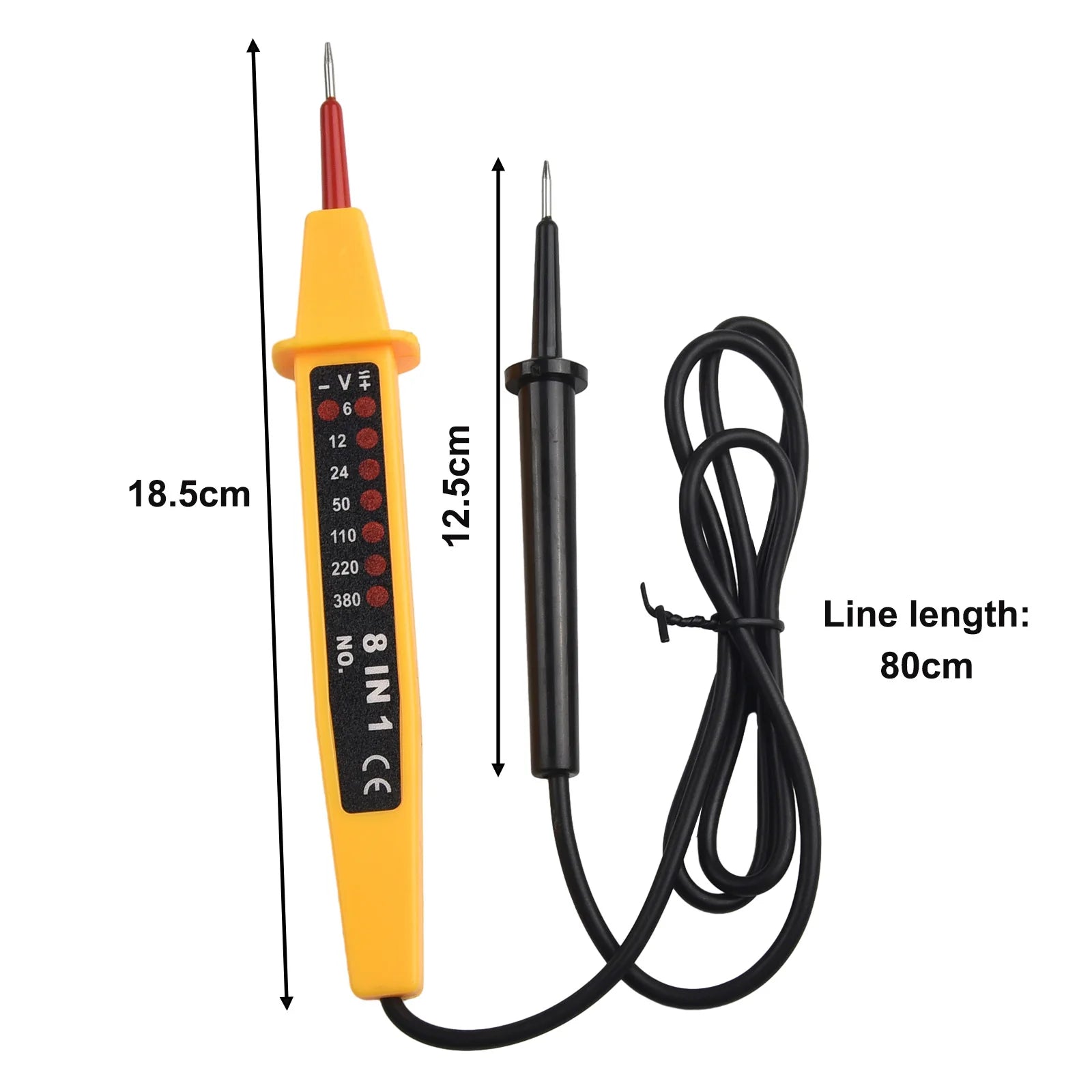8-In-1 Tester Voltage AC DC 6-500V Auto Electrical Pen Circuit Detector Tester For Home Wiring Inspection Electrical Appliances