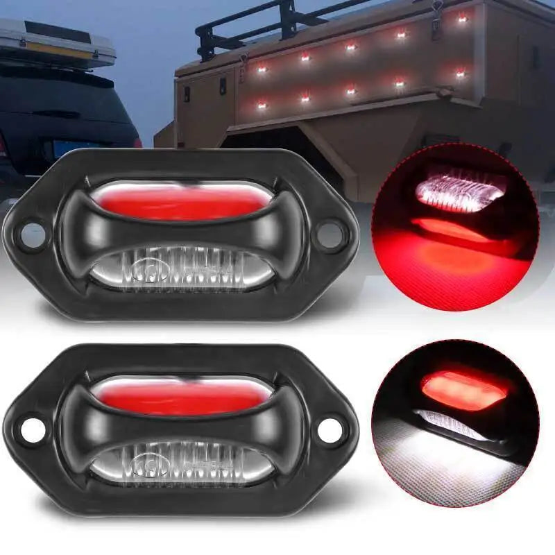 2/1 PCS 12V-24V 6 LED Number License Plate Light Lamp Taillight Universal For Cars Truck Trailers Motorcycle Boat