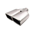 Exhaust Tip Universal Double Outlet Nozzle Rear Muffler Tip Stainless Steel Square Mouth Exhaust Pipe Muffler Car Accessories