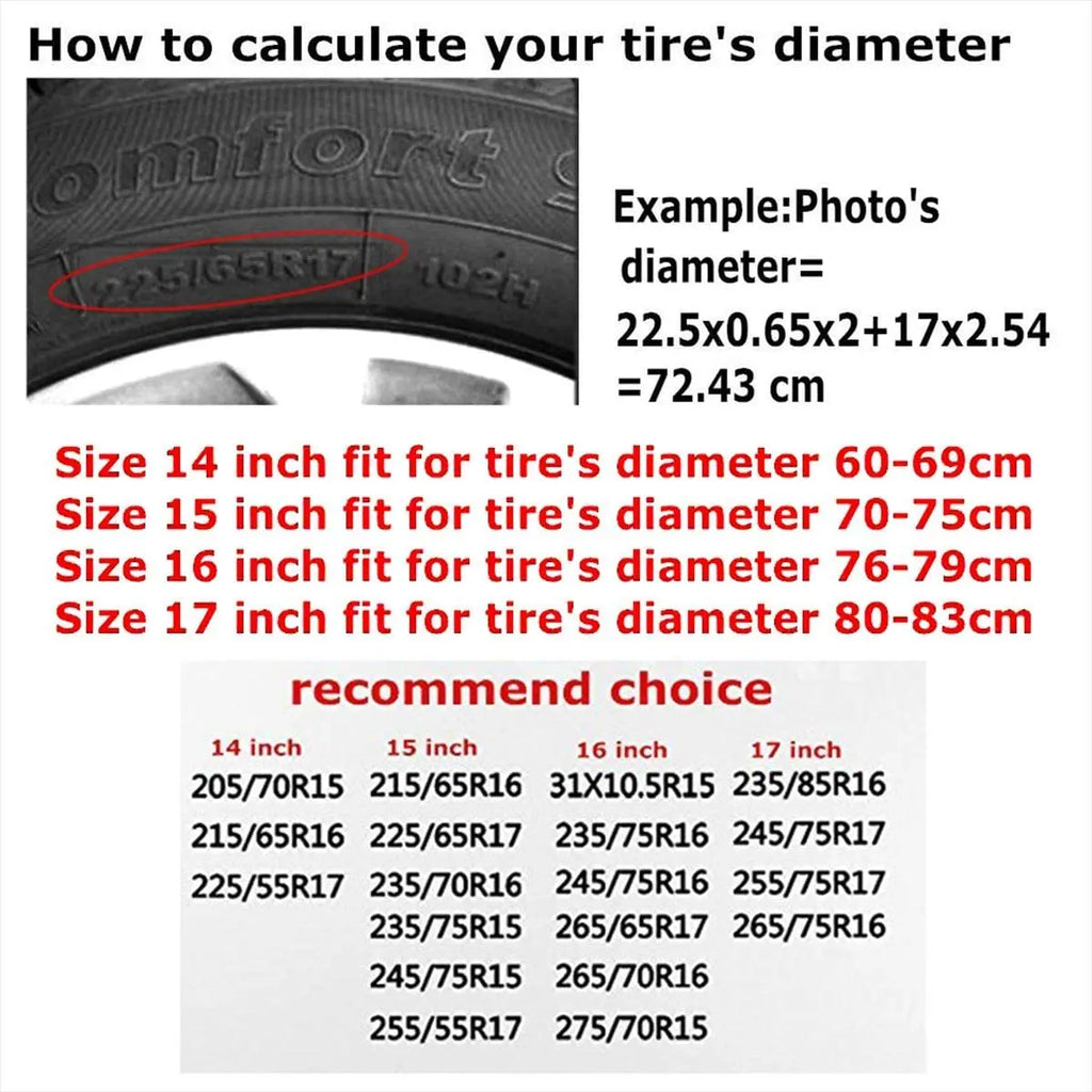 Foruidea General Motors Spare Tire Cover Tire Storage Bag Wheel Tire Dust COVER CAR Tire Suitable For Ordinary Cars Trailer Off