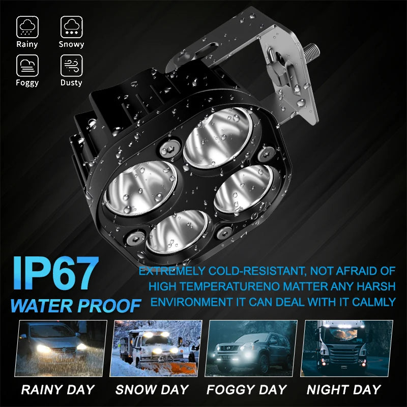 3 Inch Led Work Spotlights 12V 24V Pod Lights Headlights for Motorcycles Flood Led Bar Fog Lights for Car Truck 4x4 Off Road ATV