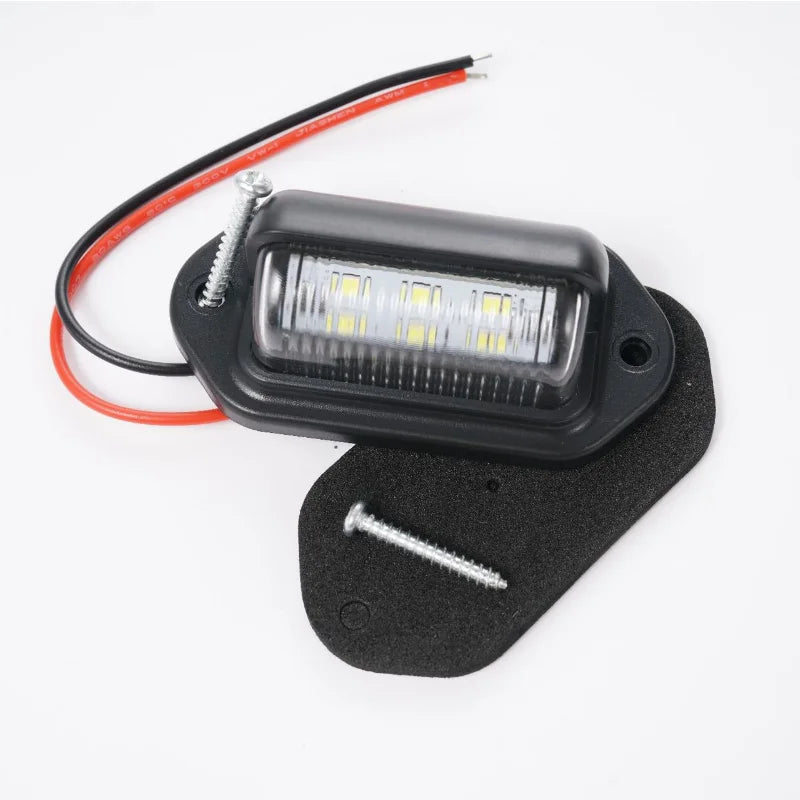2/1 PCS 12V-24V 6 LED Number License Plate Light Lamp Taillight Universal For Cars Truck Trailers Motorcycle Boat