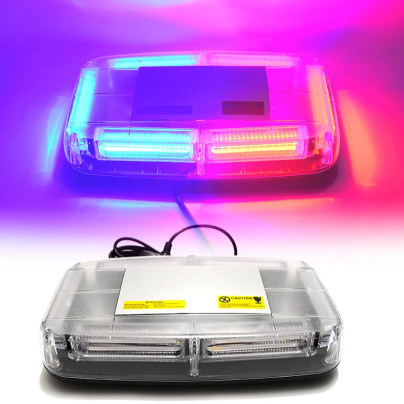 COB LED Rooftop Strobe Beacon Lights Magnetic Base Safety Warning Light Emergency Construction Vehicles Trucks Postal Mail Cars