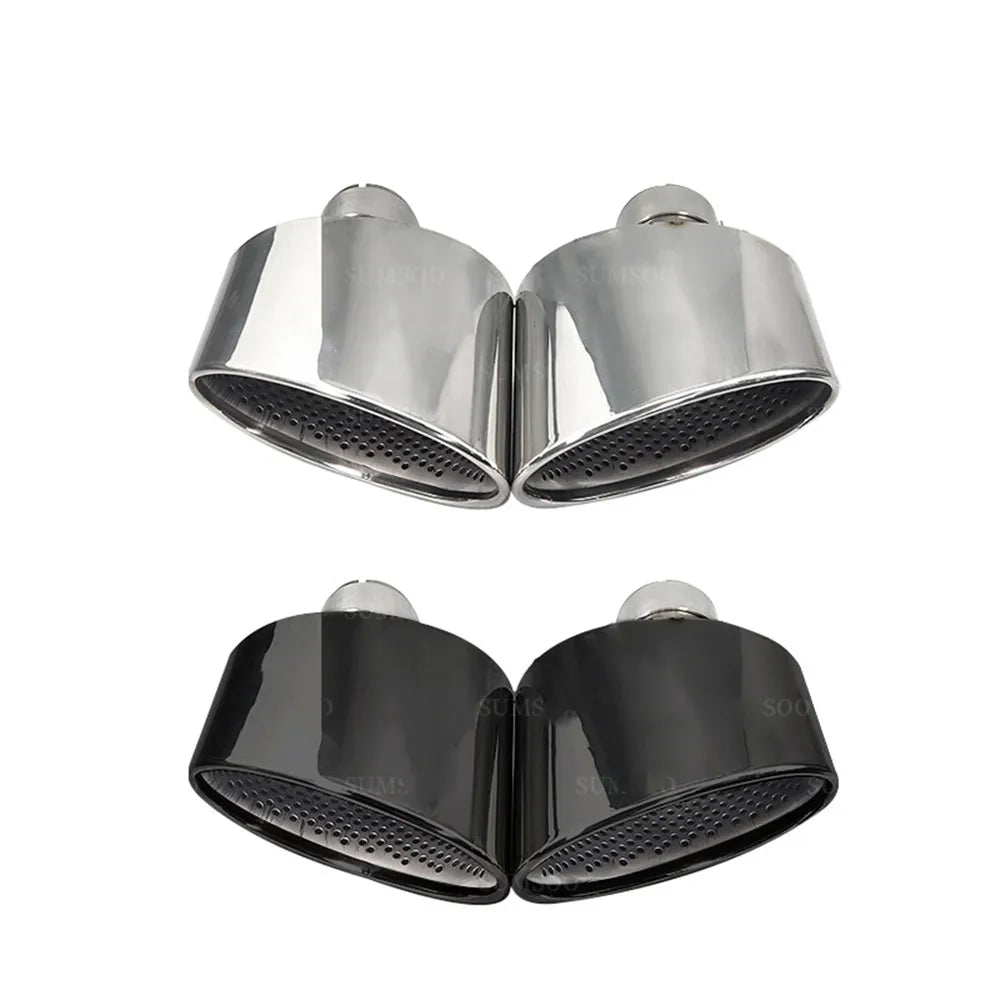 1 Pcs Exhaust Tip For Audi A4 A5 A6 A7 Up To RS4 RS5 RS6 RS7 Muffler Tip Tailpipe For Audi Stainless Steel Exhaust Pipe L/R