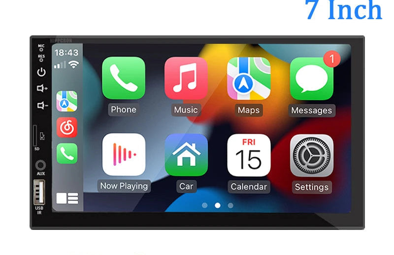 7“ Car Radio 1 Din Carplay Android Auto Multimedia Player HD Touch Screen FM AUX Input Bluetooth MirrorLink Universal Autoradio
