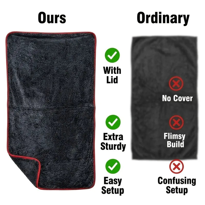 1 PCS XXL Extra Large Microfiber Car Drying Towel - Water Absorption Designed Suitable for Cars Trucks - Gray Fine Plush Cloth
