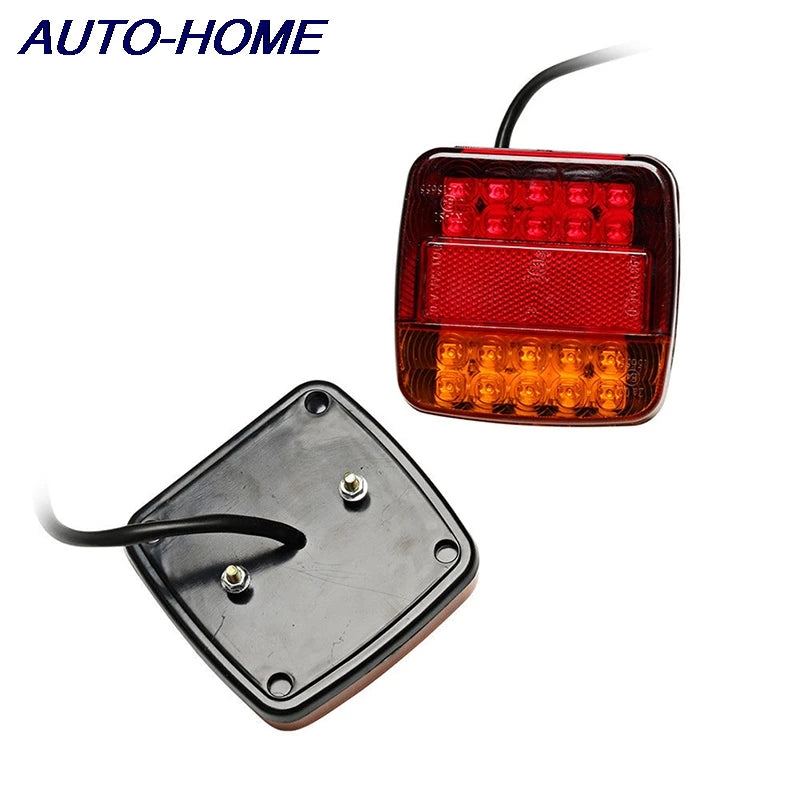 12V Trailer Truck 20 LED Taillight Brake Stop Turn Signal Indicator Light Lamp 107x102x30mm
