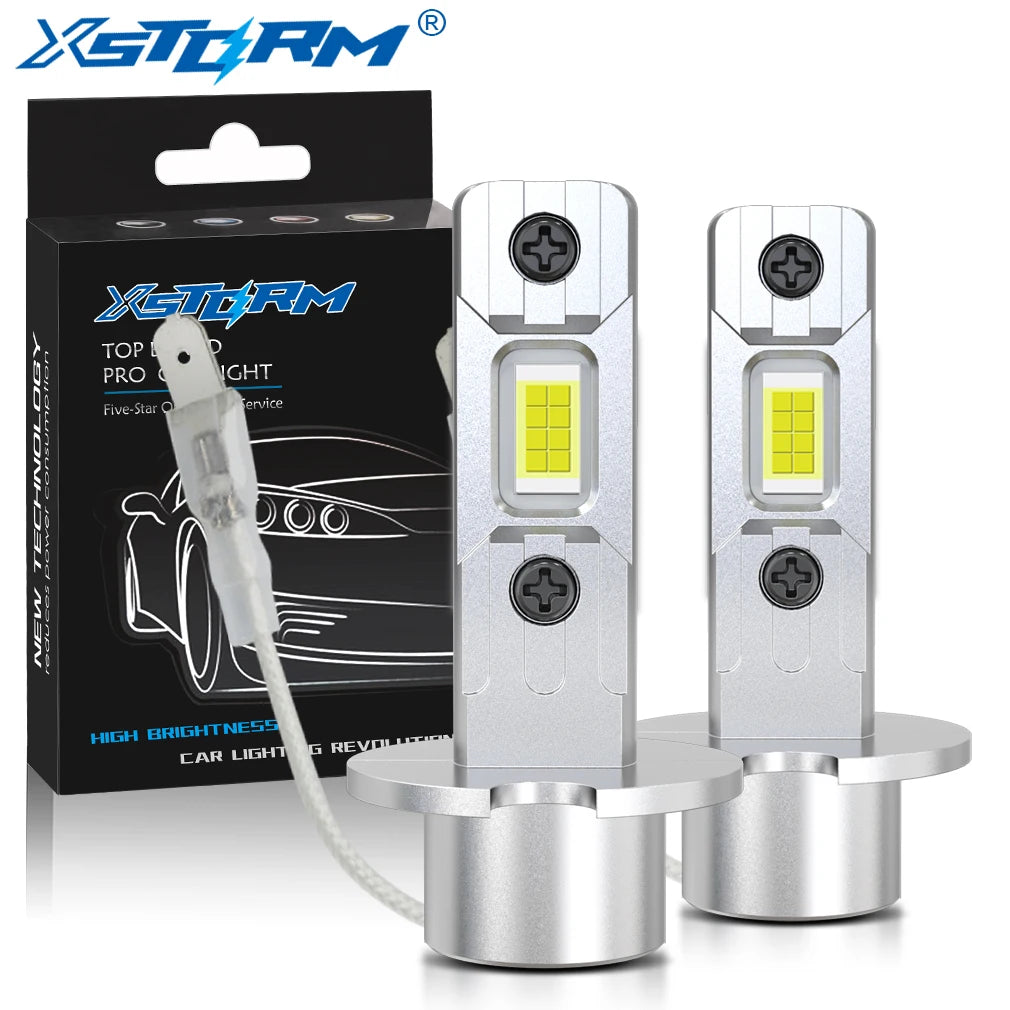 H1 H3 H7 LED Headlight Bulb Mini 60W 20000LM CSP for Car Headlamp Fan Light Auto Diode Fog Lamps 12V 6000K Automobile