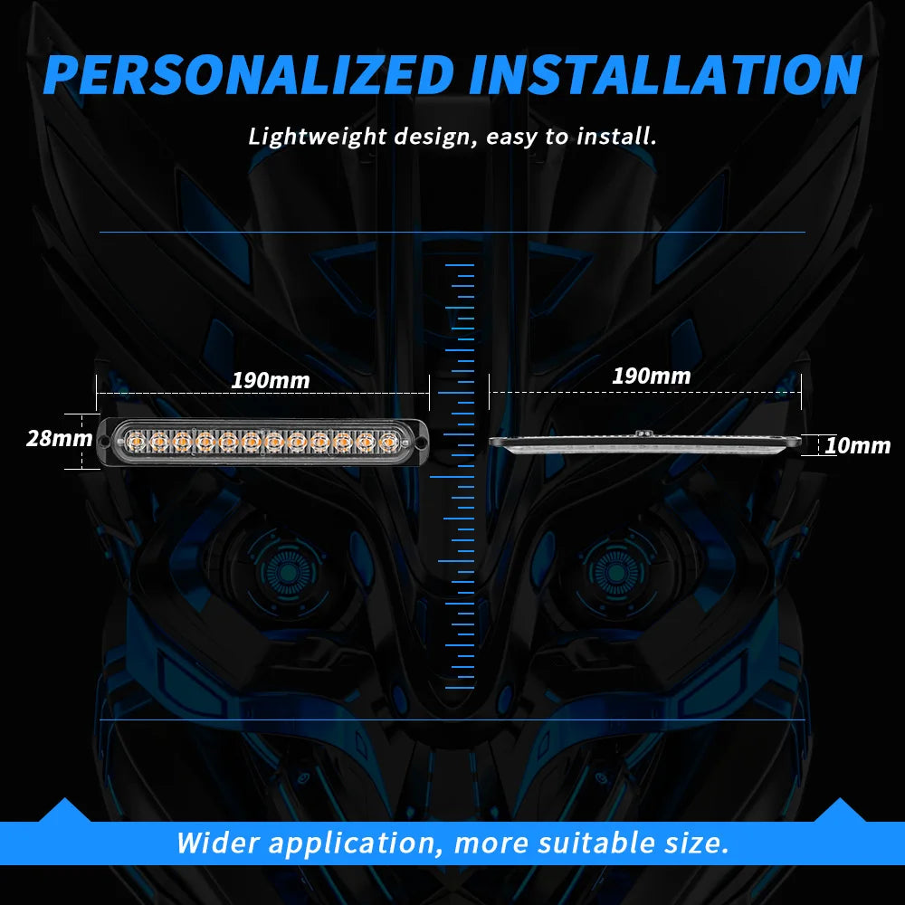 4pcs Strobe led kit 4 in 1 Wireless Control Car Led Strobe Warning Signal Light Grille Flashing Lightbar Beacon Traffic Lamp 12V