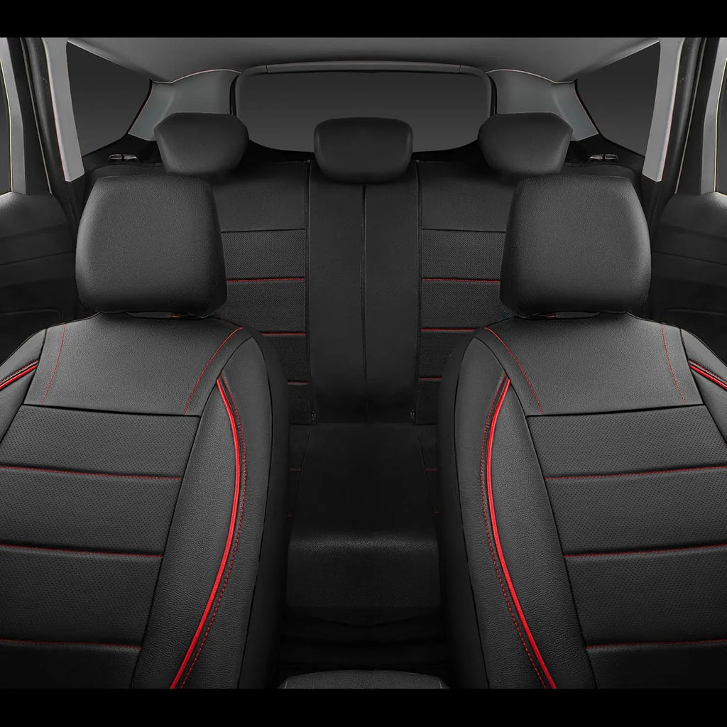 Universal Leather Car Seat Covers Simple Style Breathable  5 Seat Car Seat Cover