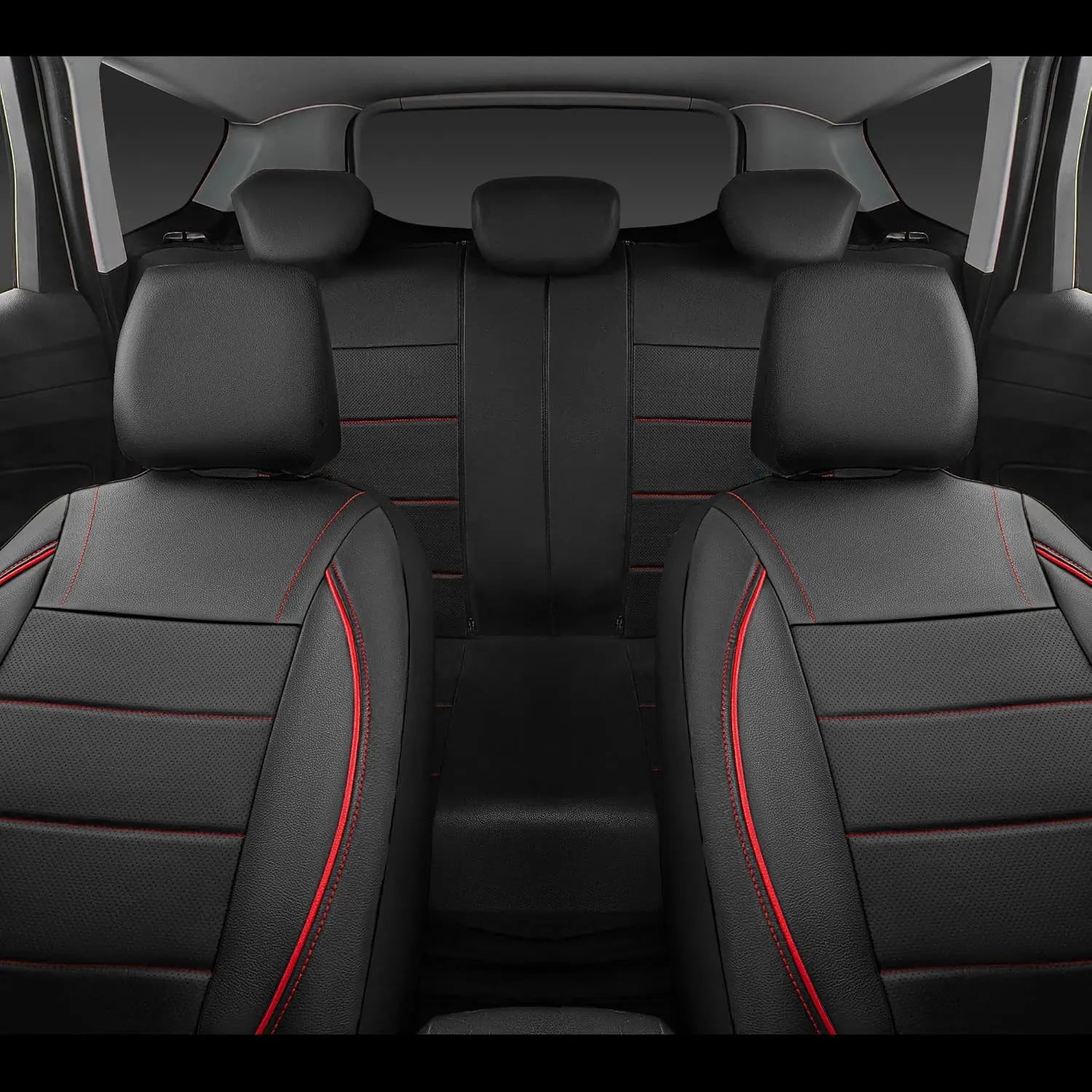 Universal Leather Car Seat Covers Simple Style Breathable  5 Seat Car Seat Cover