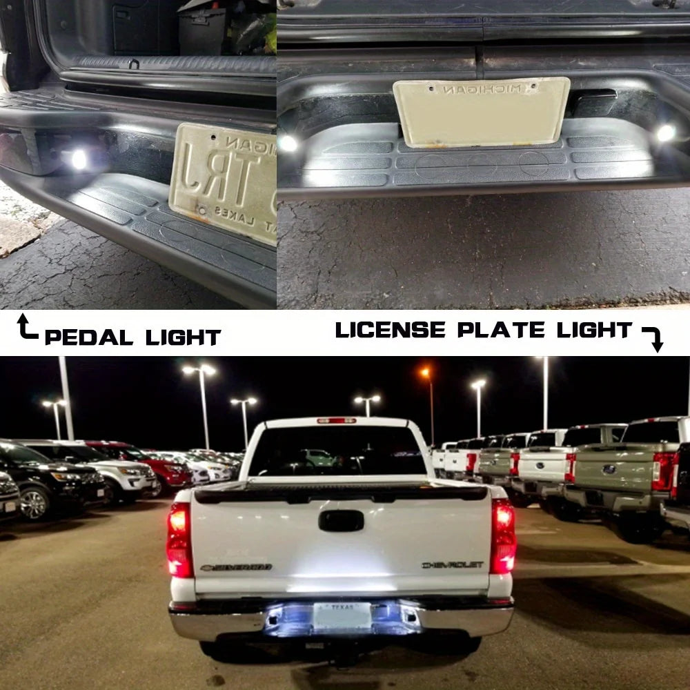 2/1 PCS 12V-24V 6 LED Number License Plate Light Lamp Taillight Universal For Cars Truck Trailers Motorcycle Boat