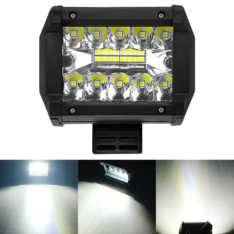 1/2PC 12V 60W LED Bar Offroad Spot Flood Combo LED Light Bar Work Light For Truck Car SUV ATV UTV 4WD LED Headlights