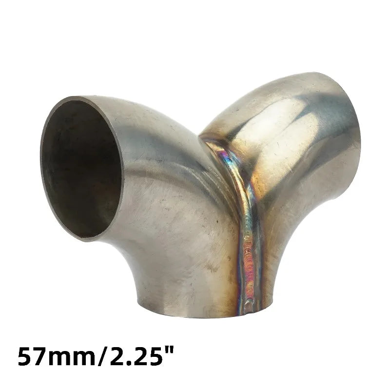 2/2.25/2.5/3.0inch Exhaust Y Shape Connector Joint Pipe Tube Stainless Steel 51/57/70/76mm Exhuast Adapter Coupler Connection