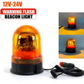 12V 24V Amber Magnetic Strobe Halogen Light Flashing Beacon Rotating Warning Emergency Alarm Lamp Car Truck Tractor Agriculture