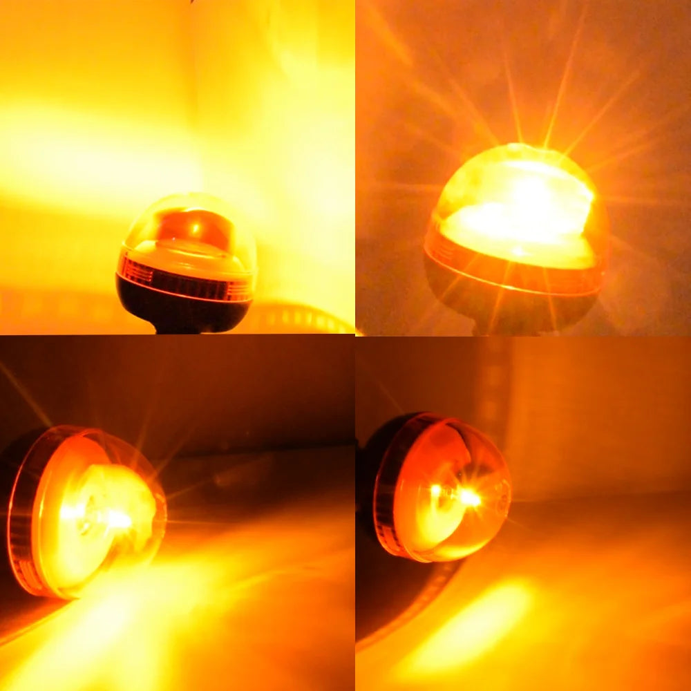 JALN7 Beacon Rotating Light Tractor Warning Emergency Strobe Halogen Signal Lamp Truck Bracket 12V Original Classic Amber