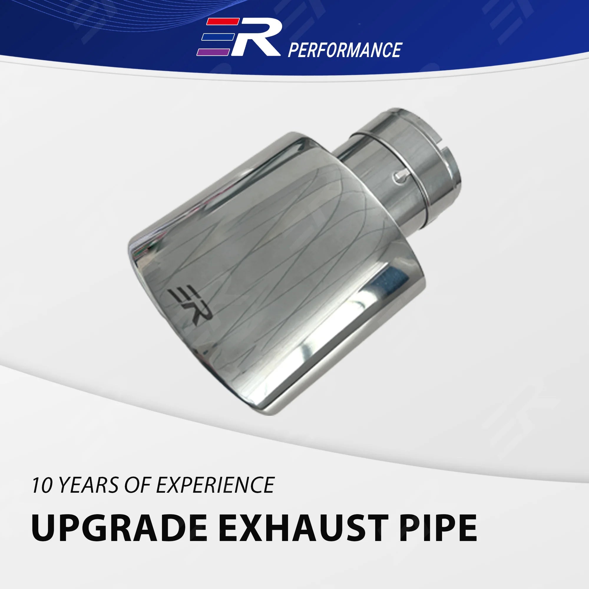 ER Exhaust Tip 304 Stainless Steel Oval Outlet Car Exhaust End Tip Auto Muffler Tail Pipe Accessories For Universal Car