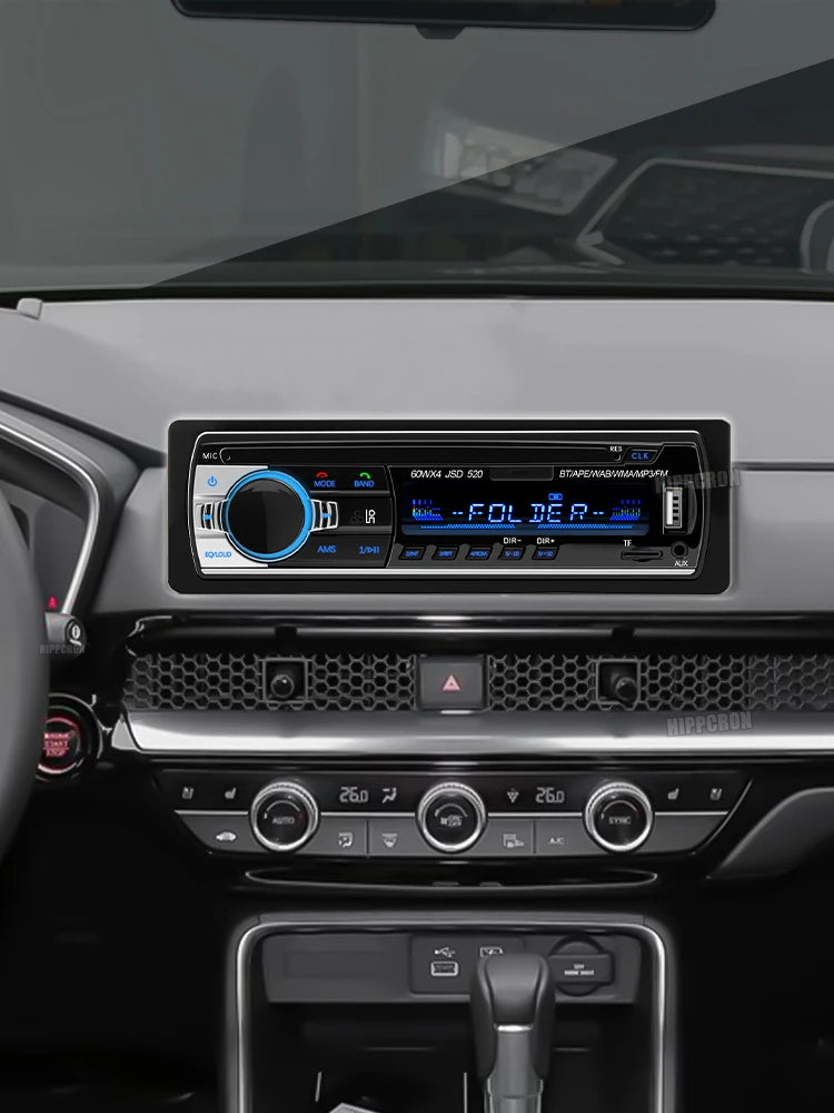 Car Radio 1 din Stereo Multimedia MP3 Player Digital Bluetooth FM ISO Power Aux Input USB Bluetooth Universal Autoradio