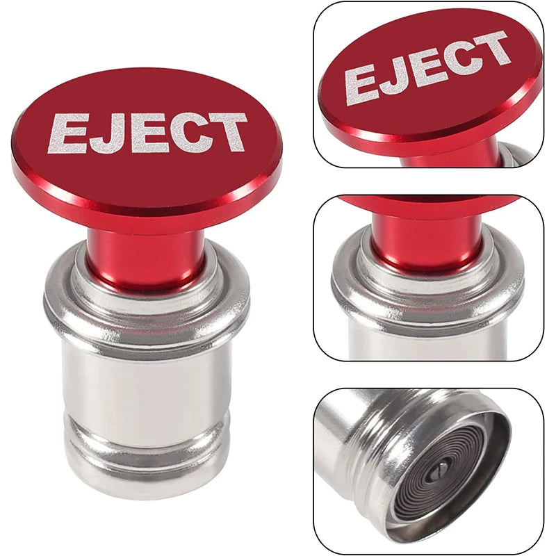 EJECT Button Car Cigarette Lighter Anodized Aluminum Universal 12-Volt Replacement Accessory Fits for Most Vehicl Socket