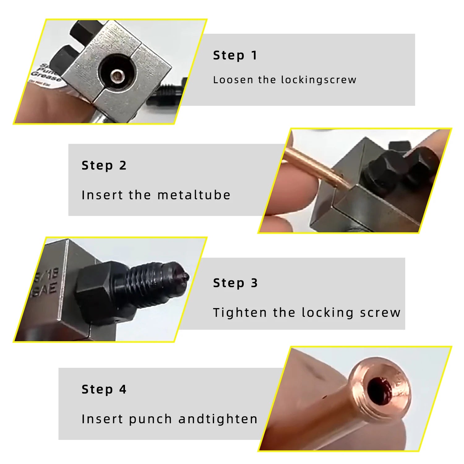 3/16in Double Flaring Tool Metal Handheld Brake Line Double Tool for Motorcycle Automotive Truck Brake Line Flaring Tool