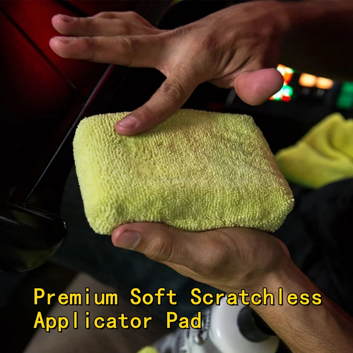 8PCS Microfibre Car Wax Applicator Pads Soft Auto Detailing Wax Sponge Rectangle Foam Car Paint Care Polishing Pad Auto Cleaning