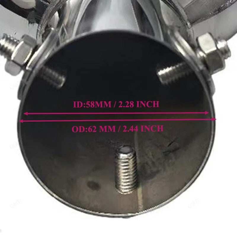 Exhaust Tip Universal Double Outlet Nozzle Rear Muffler Tip Stainless Steel Square Mouth Exhaust Pipe Muffler Car Accessories