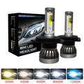 2Pcs LED H4 H7 Car Headlight H1 LED Bulb H8 H11 9005 HB3 9006 HB4 9004 HB1 H3 HB5 H13 Led Lights 20000LM Turbo Lampada 12V