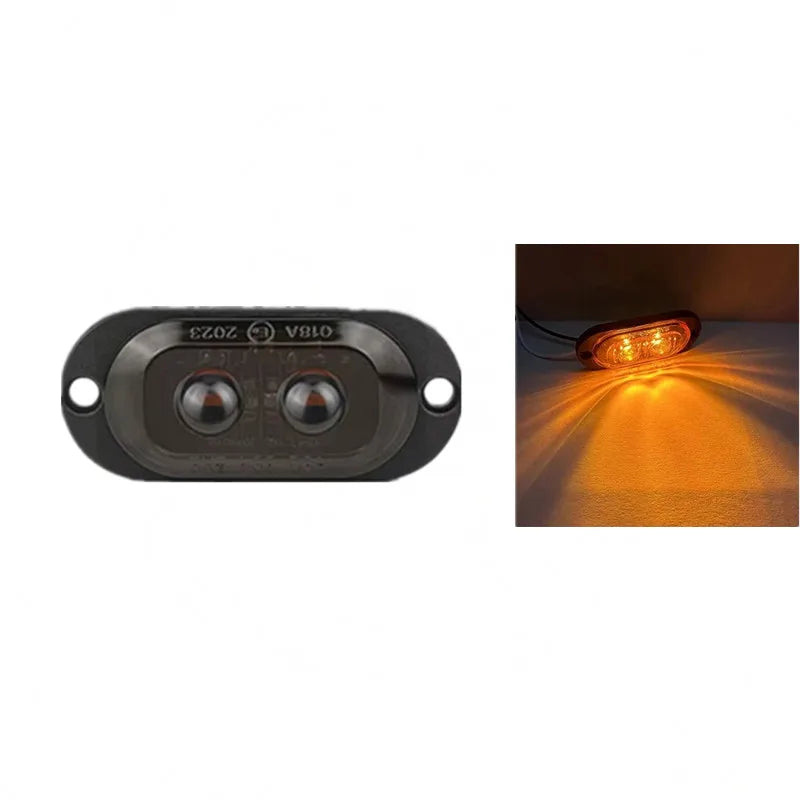 2LED Marker Lights Truck Position Lamps Car Lorry Van LED Side Marker Lamps Trailer Warning Signal Light Indicator Lights