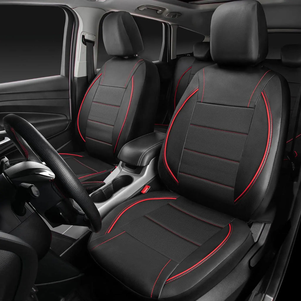 Universal Leather Car Seat Covers Simple Style Breathable  5 Seat Car Seat Cover