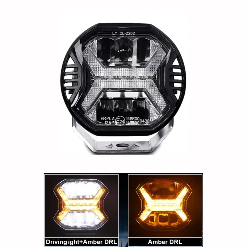 4Inch/5.75Inch Led Work Light Bar Amber DRL Driving Light Spotlight 4x4 Offroad For Motorcycle Car ATV Race Dirt Bike Pickup