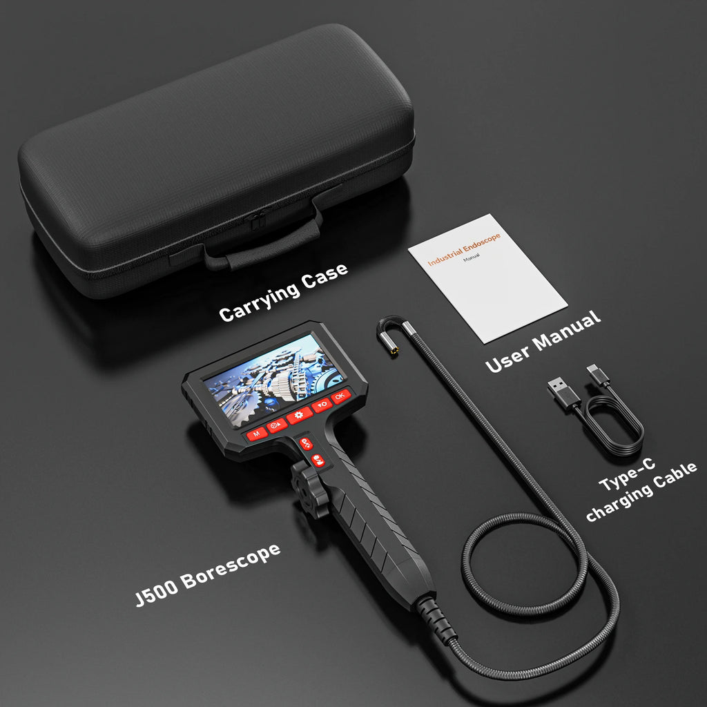 5Inch Borescope, 3.9/6.0mm Camera, HD 1080P with LED Illumination for Automotive Repair, Plumbing Inspection Can Zoom