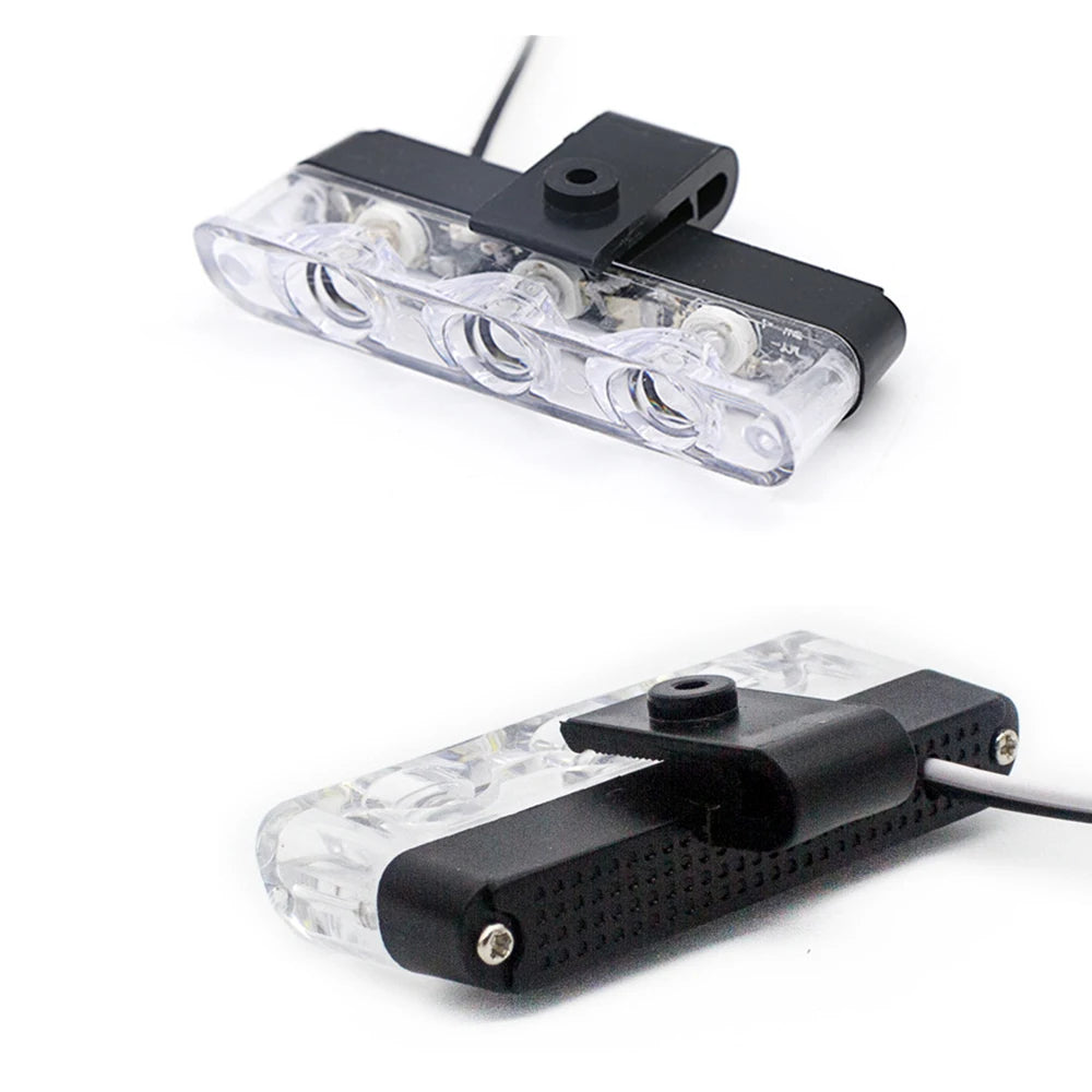 12V Car Grille Strobe Light Head 4x3 LED Mini Flash lamp Daytime running lights LED Emergency Signal Lights Beacon