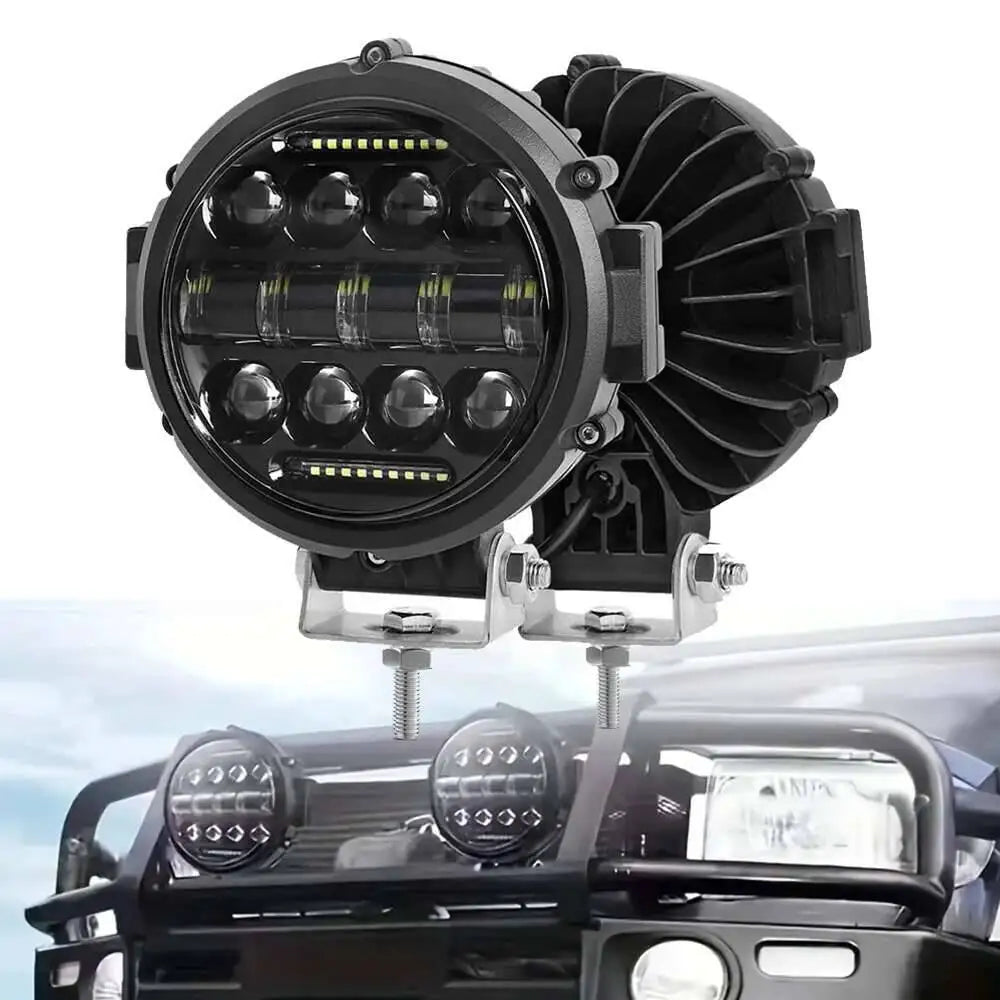 7 Inch 150W Round Spot Pods Light Bar High/Low Beam DRL Led Work Driving Lamp For Truck Jeep Off Road SUV UTV ATV Fog LED