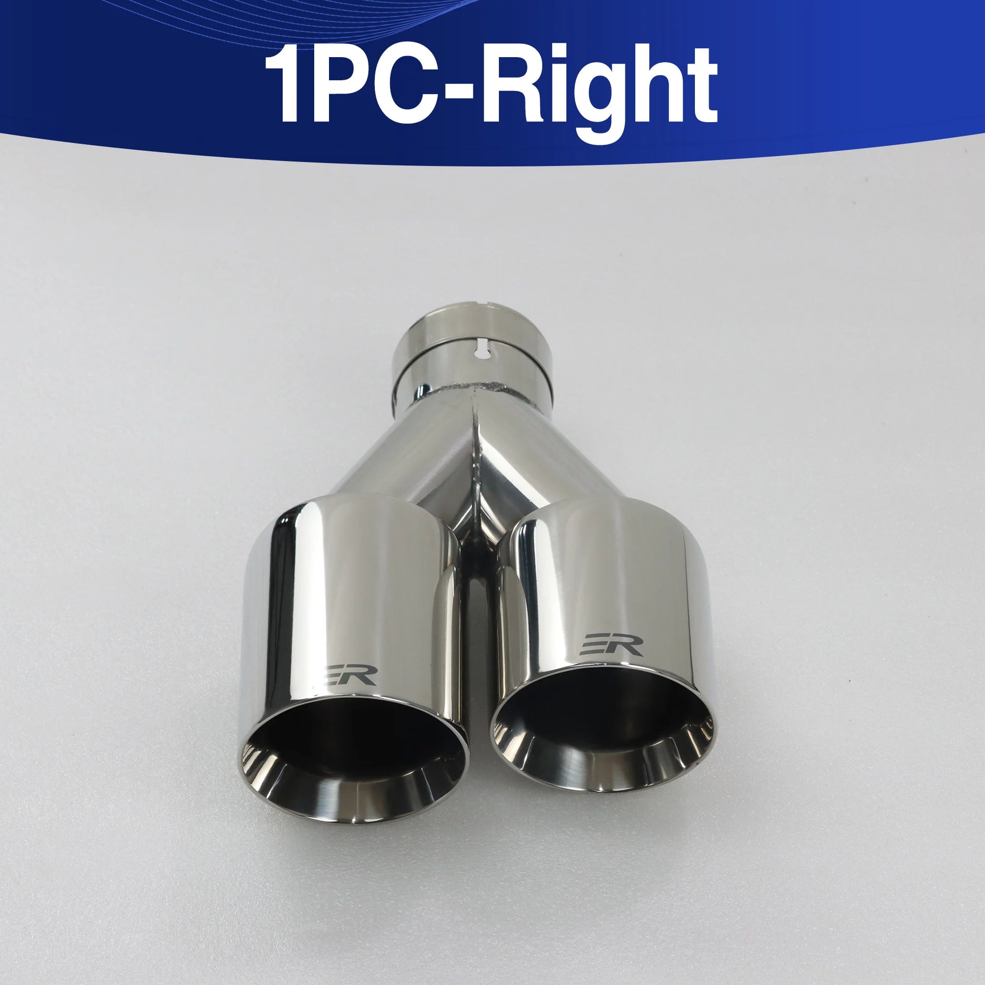 Exhaust Racing Car modify Exhaust Tips double Exit Exhaust Pipe Nozzle Decoration two-tier Stainless tail Pipes Muffler
