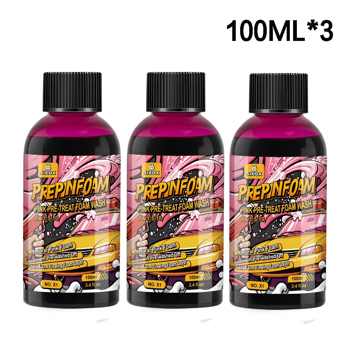 Pink Magic Foam Car Wash Shampoo Car High Concentration Sediment Pre-washed Off Wash Car Wash Soap Super Foam Cleaner X1 ﻿