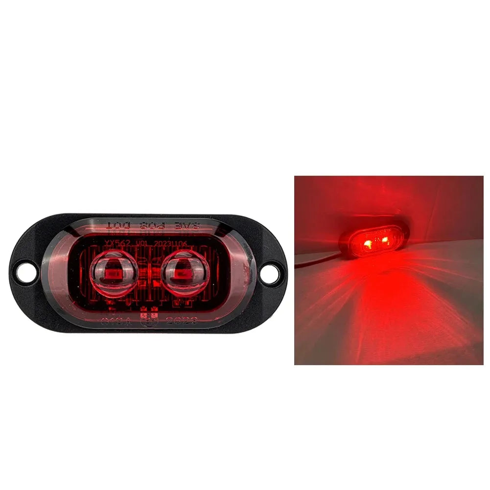 2LED Marker Lights Truck Position Lamps Car Lorry Van LED Side Marker Lamps Trailer Warning Signal Light Indicator Lights
